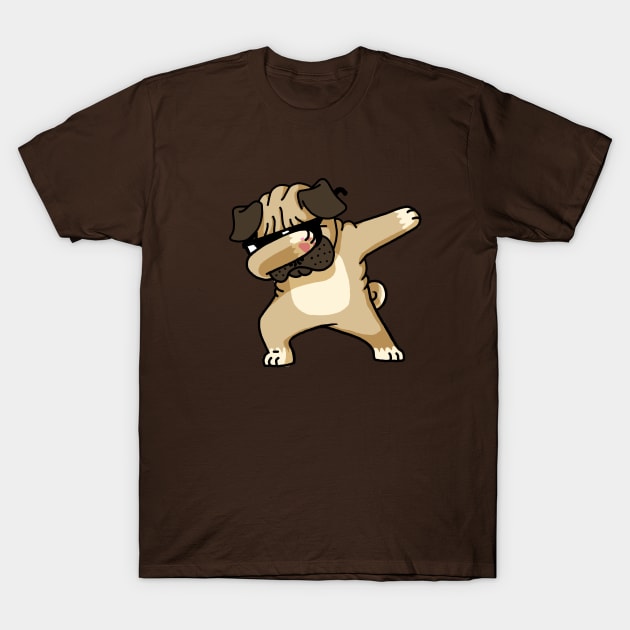 Dabbing Pug funny shirt Hip Hop Dabbin T-Shirt by vo_maria